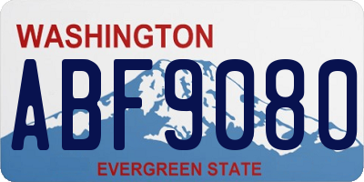 WA license plate ABF9080