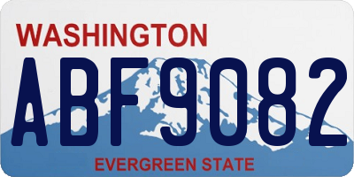 WA license plate ABF9082