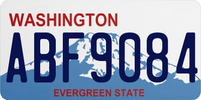 WA license plate ABF9084