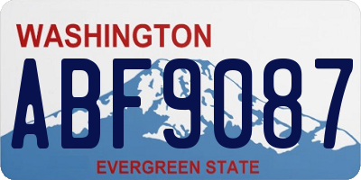 WA license plate ABF9087