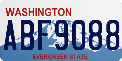 WA license plate ABF9088