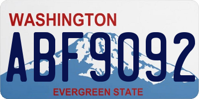 WA license plate ABF9092