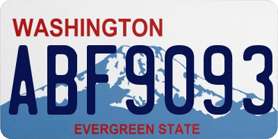 WA license plate ABF9093