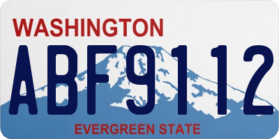 WA license plate ABF9112