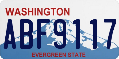WA license plate ABF9117
