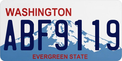 WA license plate ABF9119