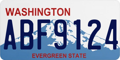 WA license plate ABF9124