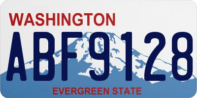 WA license plate ABF9128