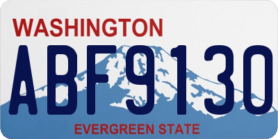 WA license plate ABF9130