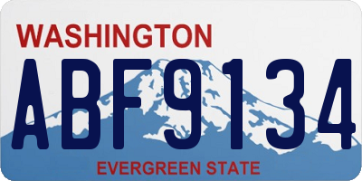 WA license plate ABF9134