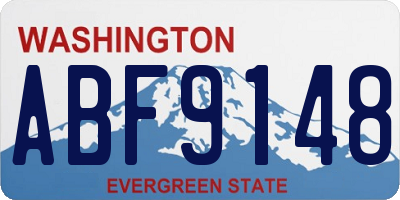 WA license plate ABF9148