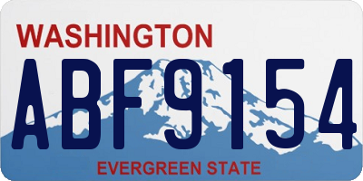 WA license plate ABF9154