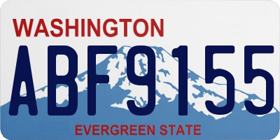 WA license plate ABF9155