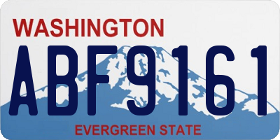 WA license plate ABF9161
