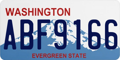 WA license plate ABF9166