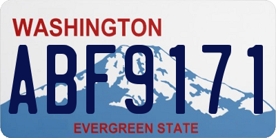 WA license plate ABF9171