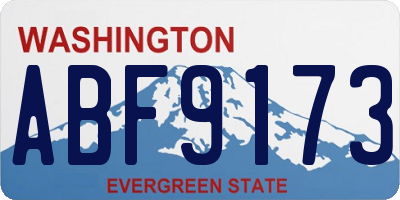 WA license plate ABF9173