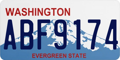 WA license plate ABF9174