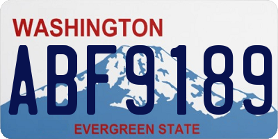 WA license plate ABF9189