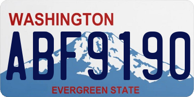 WA license plate ABF9190