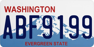 WA license plate ABF9199