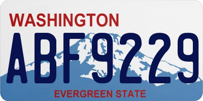 WA license plate ABF9229
