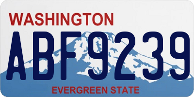 WA license plate ABF9239