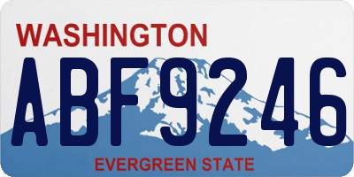 WA license plate ABF9246