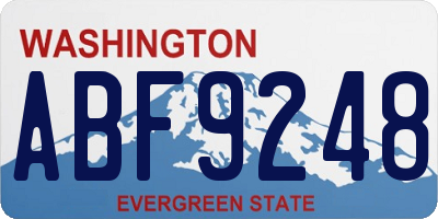 WA license plate ABF9248