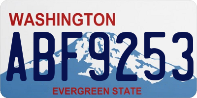WA license plate ABF9253