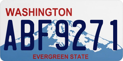 WA license plate ABF9271