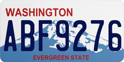 WA license plate ABF9276