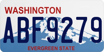 WA license plate ABF9279