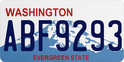 WA license plate ABF9293