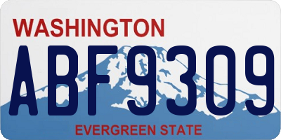 WA license plate ABF9309