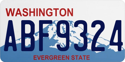 WA license plate ABF9324