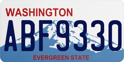 WA license plate ABF9330