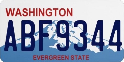 WA license plate ABF9344