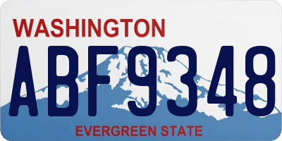 WA license plate ABF9348