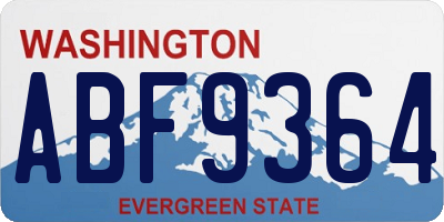 WA license plate ABF9364