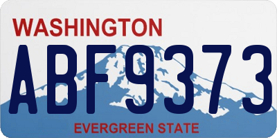 WA license plate ABF9373