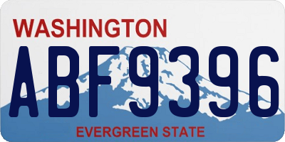 WA license plate ABF9396