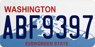 WA license plate ABF9397