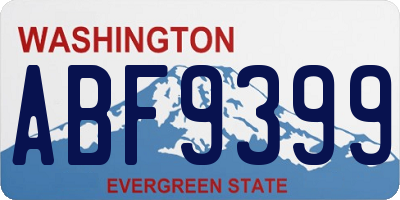 WA license plate ABF9399