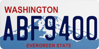 WA license plate ABF9400