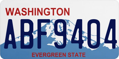 WA license plate ABF9404