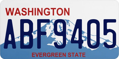 WA license plate ABF9405