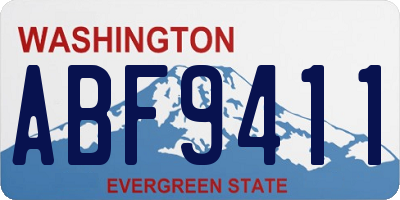 WA license plate ABF9411