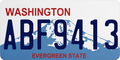 WA license plate ABF9413
