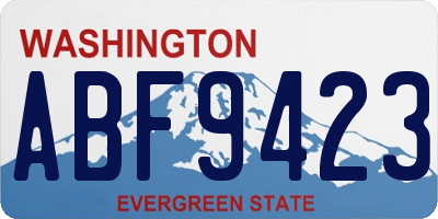 WA license plate ABF9423
